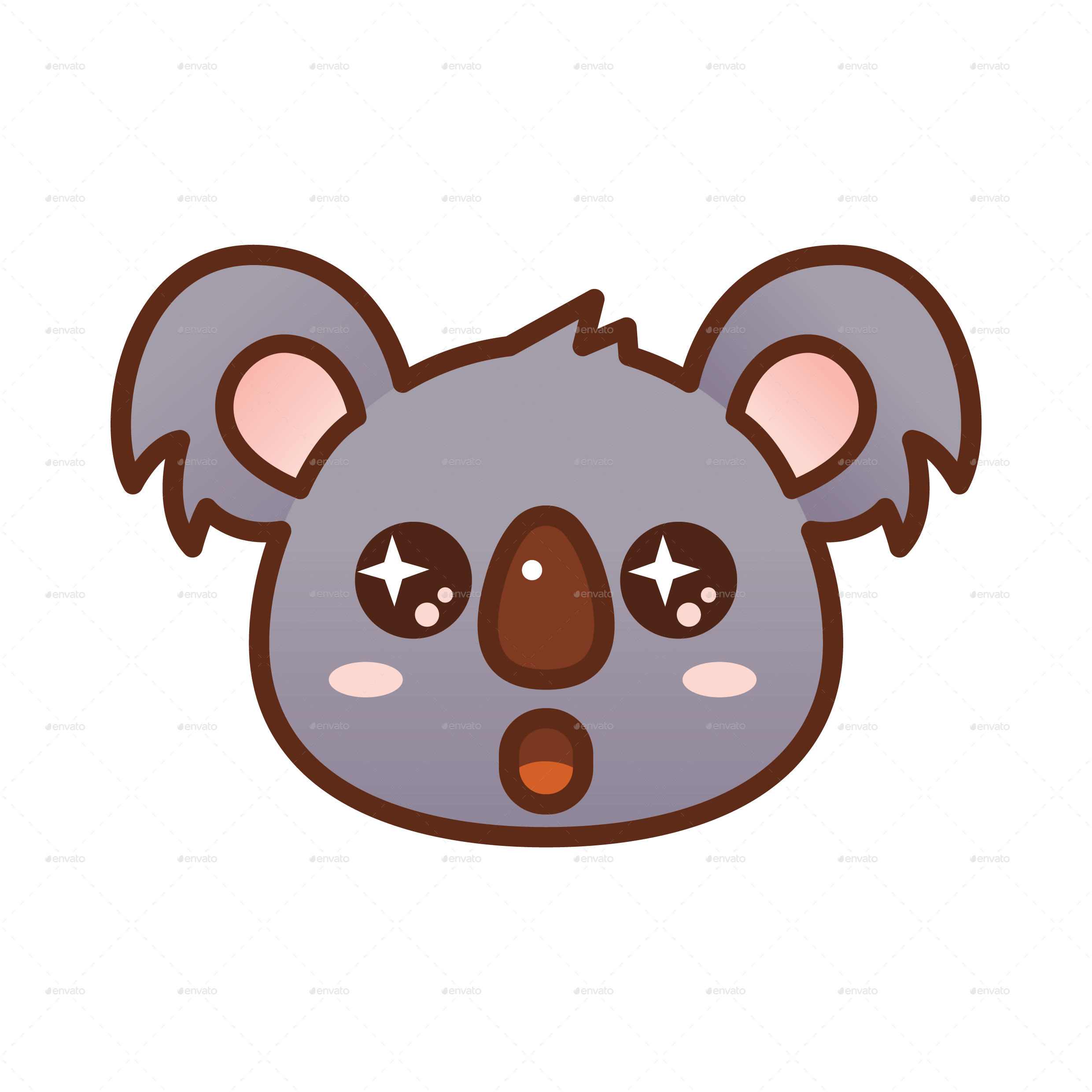 Cute Koala Emoticon by yellowline_std | GraphicRiver